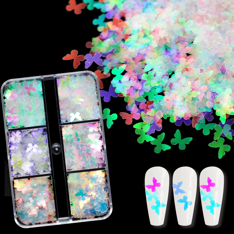 AB Mermaid Butterfly Nail Art Sequins Shiny Love Heart Glitter Flakes Decoration Nail Supplies For Professionals Accessories
AB Mermaid Butterfly Nail Art Sequins Shiny Love Heart Glitter Flakes Decoration Nail Supplies For Professionals Accessories