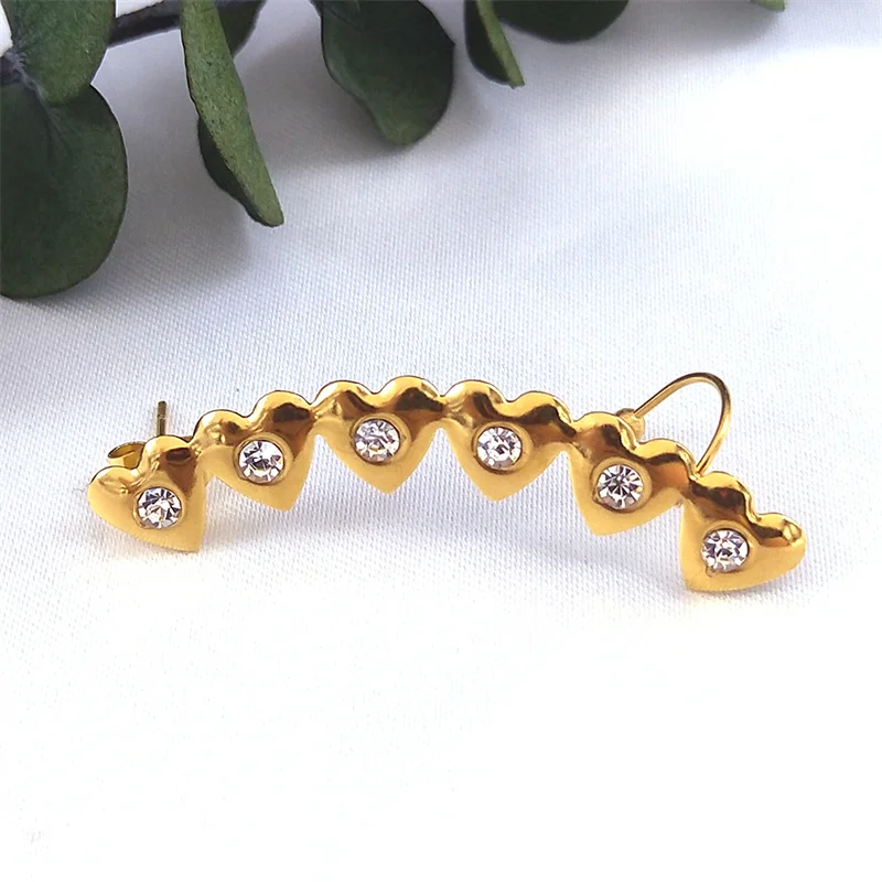 Elegant Vintage Love Heart Crystal Ear Bone Ear Cuff Clip Earrings Wrap Stud Earring Jewelry Gift boucle oreille femme E9557S01
Elegant Vintage Love Heart Crystal Ear Bone Ear Cuff Clip Earrings Wrap Stud Earring Jewelry Gift boucle oreille femme E9557S01