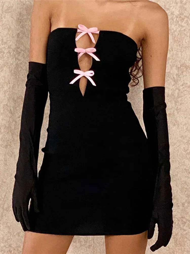 TEMUSCOLA Hollow Out Strapless Bodycon Mini Dress Women 2023 Summer Sexy Backless Wrapped Chest Elegant Black Party Dress Female
TEMUSCOLA Hollow Out Strapless Bodycon Mini Dress Women 2023 Summer Sexy Backless Wrapped Chest Elegant Black Party Dress Female