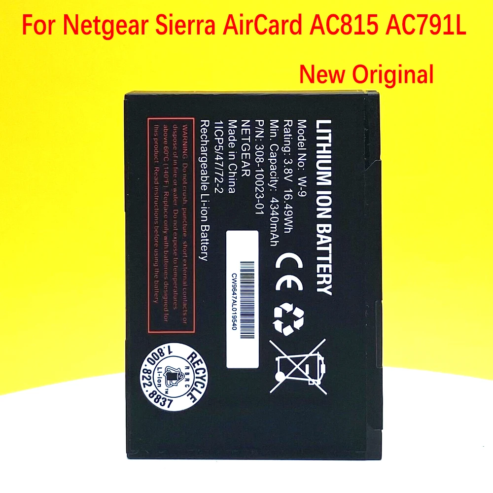 100% Original W-9 4340mAh Battery For NETGEAR AirCard AC815 Verizon Jetpack Hotspot AC791L
100% Original W-9 4340mAh Battery For NETGEAR AirCard AC815 Verizon Jetpack Hotspot AC791L