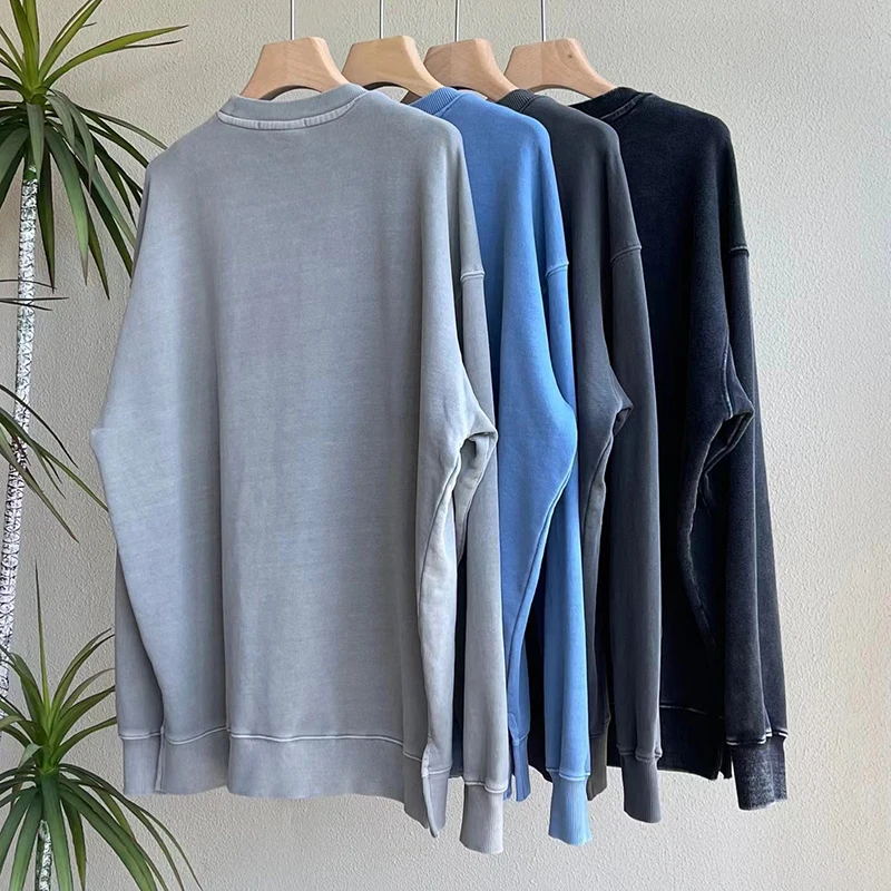 Autumn Winter Dyed Washed Men's Sweatshirt Round Neck Terry Pullover Oversized Tops Streetwear Loose Tracksuits MA576
Autumn Winter Dyed Washed Men's Sweatshirt Round Neck Terry Pullover Oversized Tops Streetwear Loose Tracksuits MA576