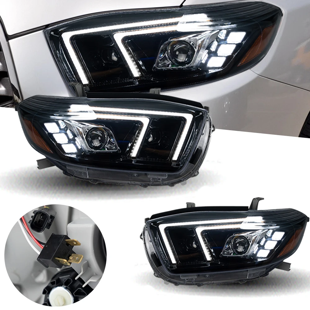 Headlights For Highlander LED Kluger 2009-2011 Head Lamp Car Styling DRL Signal Projector Lens Auto Accessories Front Lights
Headlights For Highlander LED Kluger 2009-2011 Head Lamp Car Styling DRL Signal Projector Lens Auto Accessories Front Lights