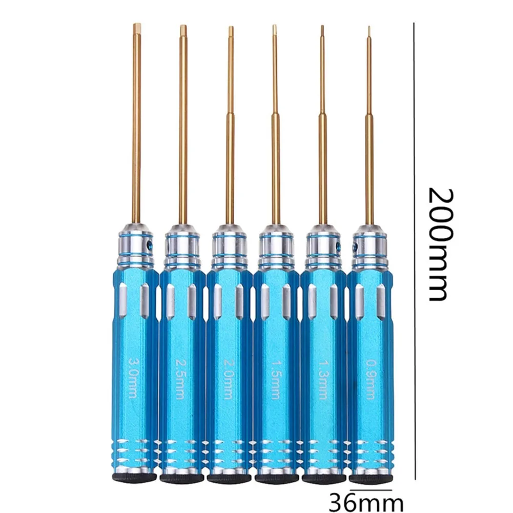 6pcs Hex Screwdriver Bits HSS Titanium Coated Screwdrivers Repair Tool Kit For Cars Helicopter Toys 0.9/1.3/1.5/2/2.5/3mm
6pcs Hex Screwdriver Bits HSS Titanium Coated Screwdrivers Repair Tool Kit For Cars Helicopter Toys 0.9/1.3/1.5/2/2.5/3mm