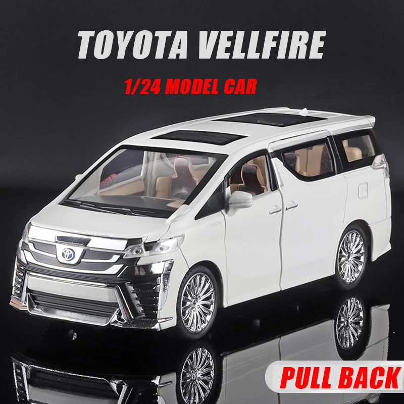 1/24 Scale Vellfire RV Commercial Vehicle Alloy Model Car Metal Diecast Toy Car Simulation Sound And Light Children's Toy Gift
1/24 Scale Vellfire RV Commercial Vehicle Alloy Model Car Metal Diecast Toy Car Simulation Sound And Light Children's Toy Gift
