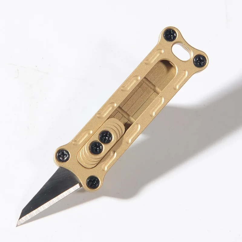 Brass Paper Knife Mini Portable Outdoor Folding Knife Multi-function Keychain Knife Out of The Box Express Pure Copper Knife
Brass Paper Knife Mini Portable Outdoor Folding Knife Multi-function Keychain Knife Out of The Box Express Pure Copper Knife