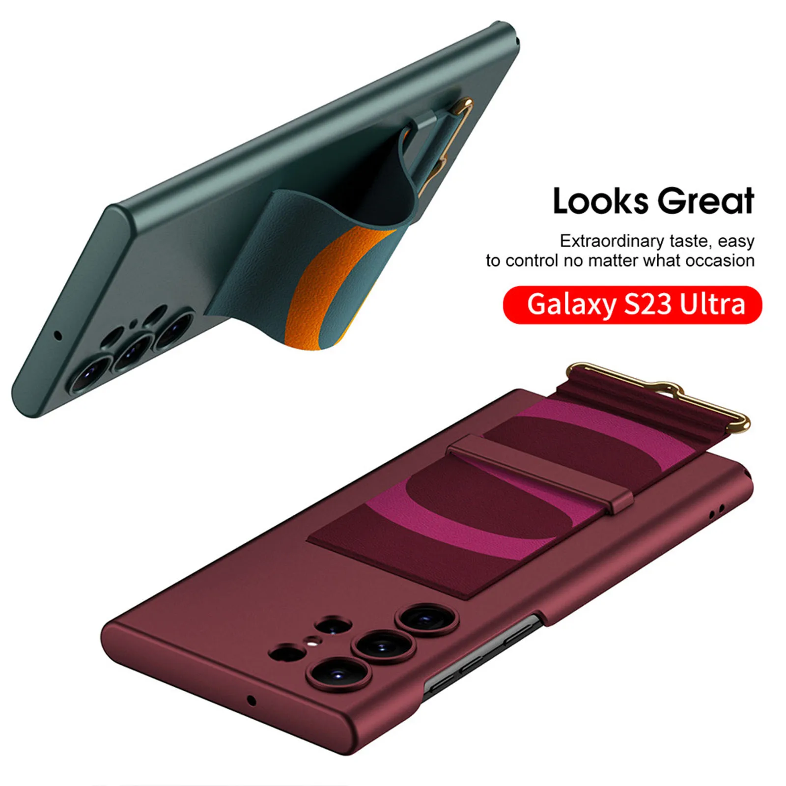 Hard Case for Samsung Galaxy S23 Plus Ultra Wrist Strap Stand Holder Phone Cover Ultra-thin Matte Shockproof Case Phone Shell
Hard Case for Samsung Galaxy S23 Plus Ultra Wrist Strap Stand Holder Phone Cover Ultra-thin Matte Shockproof Case Phone Shell