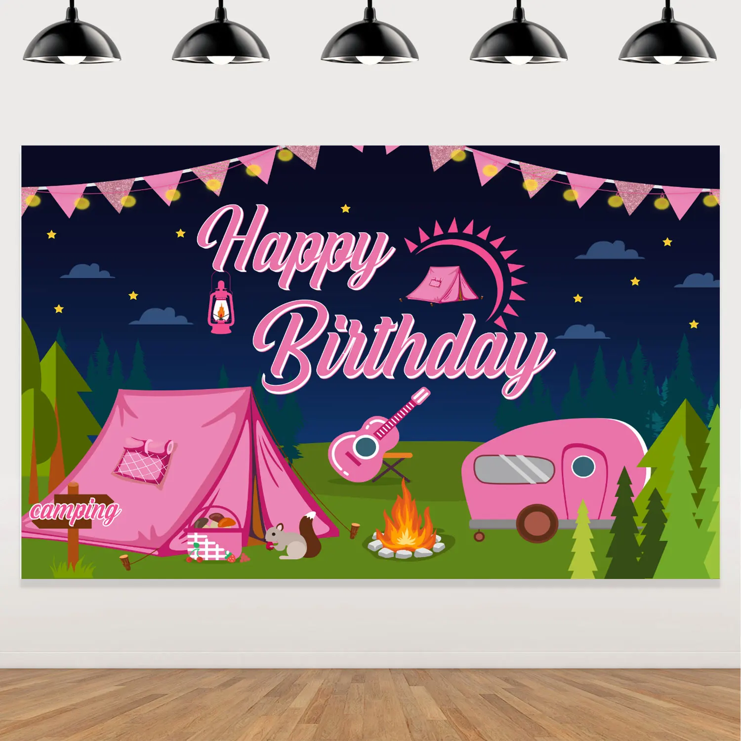 Camping Birthday Backdrop Girl Birthday Party Decoration Happy Camping Photography Background Pink Tent Campfire Supplies Prop
Camping Birthday Backdrop Girl Birthday Party Decoration Happy Camping Photography Background Pink Tent Campfire Supplies Prop