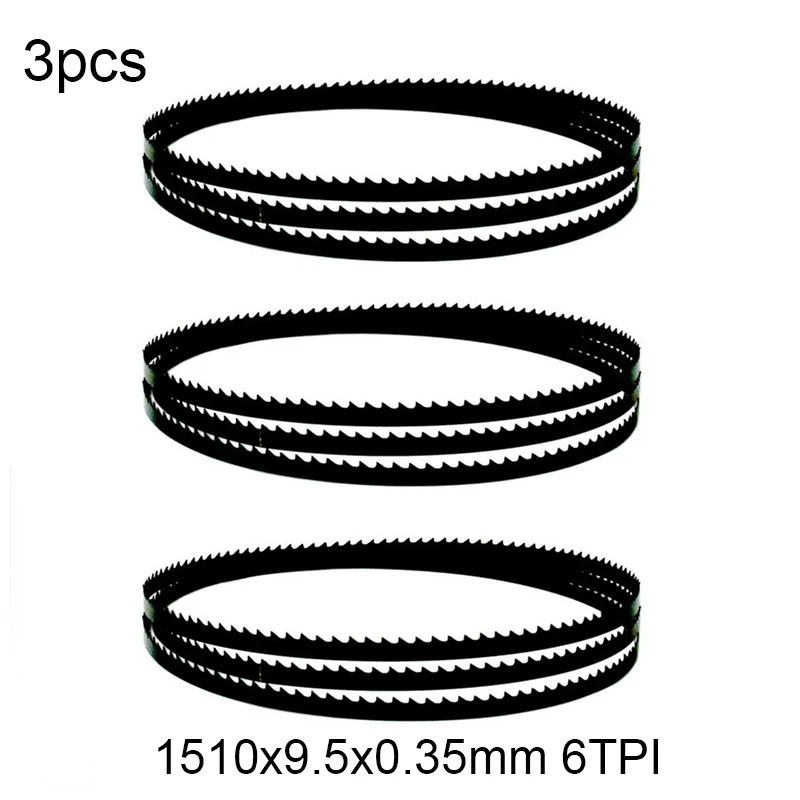 Bandsaw Blades 1510x9.5x0.35mm 6TPI Woodworking Tools Accessories Wood Cutting 3pcs
Bandsaw Blades 1510x9.5x0.35mm 6TPI Woodworking Tools Accessories Wood Cutting 3pcs