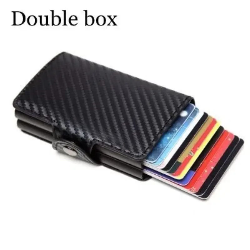 Men Rfid Wallet Metal Case Aluminum Double Box Leather Credit Card Holders for women Slim Anti Protect Travel ID Cardholder
Men Rfid Wallet Metal Case Aluminum Double Box Leather Credit Card Holders for women Slim Anti Protect Travel ID Cardholder