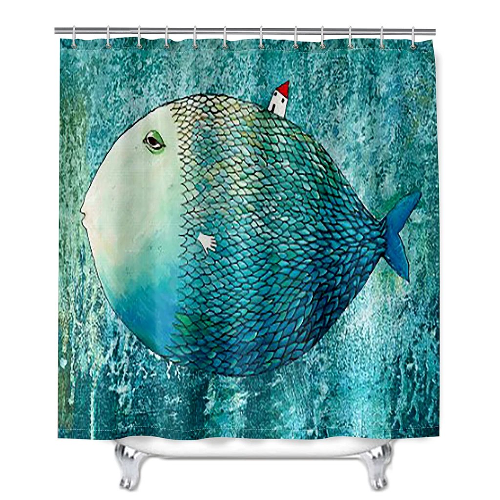 Funny Big Fish Dream Abstract Shower Curtain Blue Ocean Animal Seaweed Texture Waterproof Fabric Hooks Curtains Bathroom Decor
Funny Big Fish Dream Abstract Shower Curtain Blue Ocean Animal Seaweed Texture Waterproof Fabric Hooks Curtains Bathroom Decor