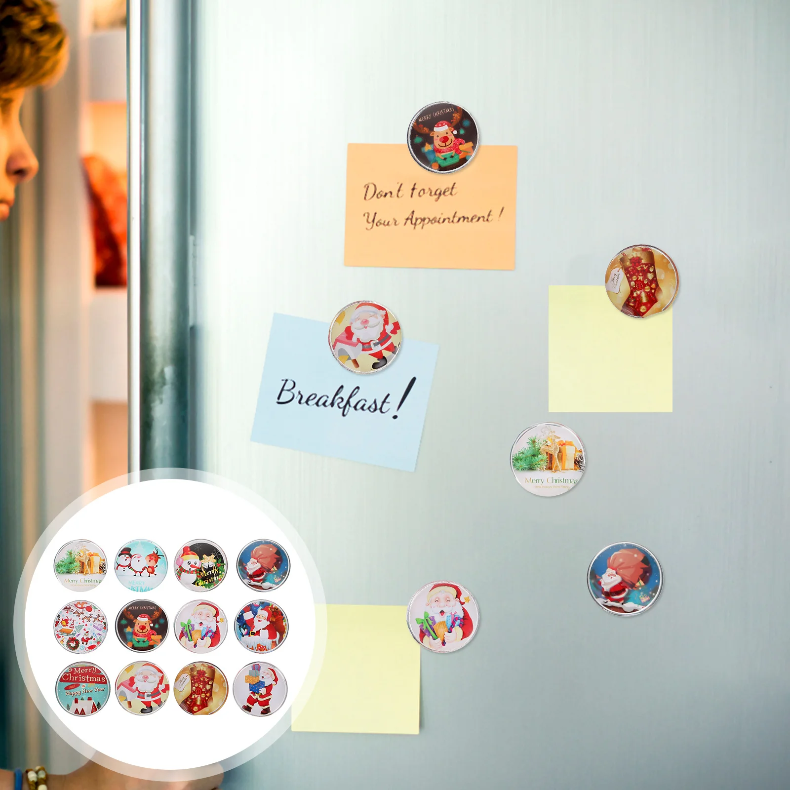 12pcs Refrigerator Cartoon Christmas Theme Magnet Stickers Decorative Fridge Stickers
12pcs Refrigerator Cartoon Christmas Theme Magnet Stickers Decorative Fridge Stickers