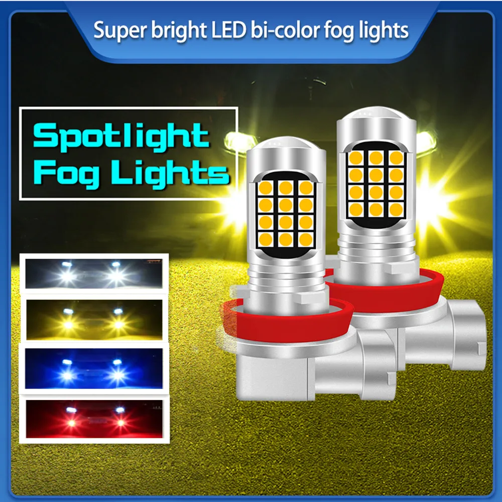 2Pcs Double Colors 9005 9006 H8 H11 Led Fog Lights 30SMD 3030 Auto Fog Lamp Car Anti Fog Light Daytime Running Light LED Bulbs
2Pcs Double Colors 9005 9006 H8 H11 Led Fog Lights 30SMD 3030 Auto Fog Lamp Car Anti Fog Light Daytime Running Light LED Bulbs