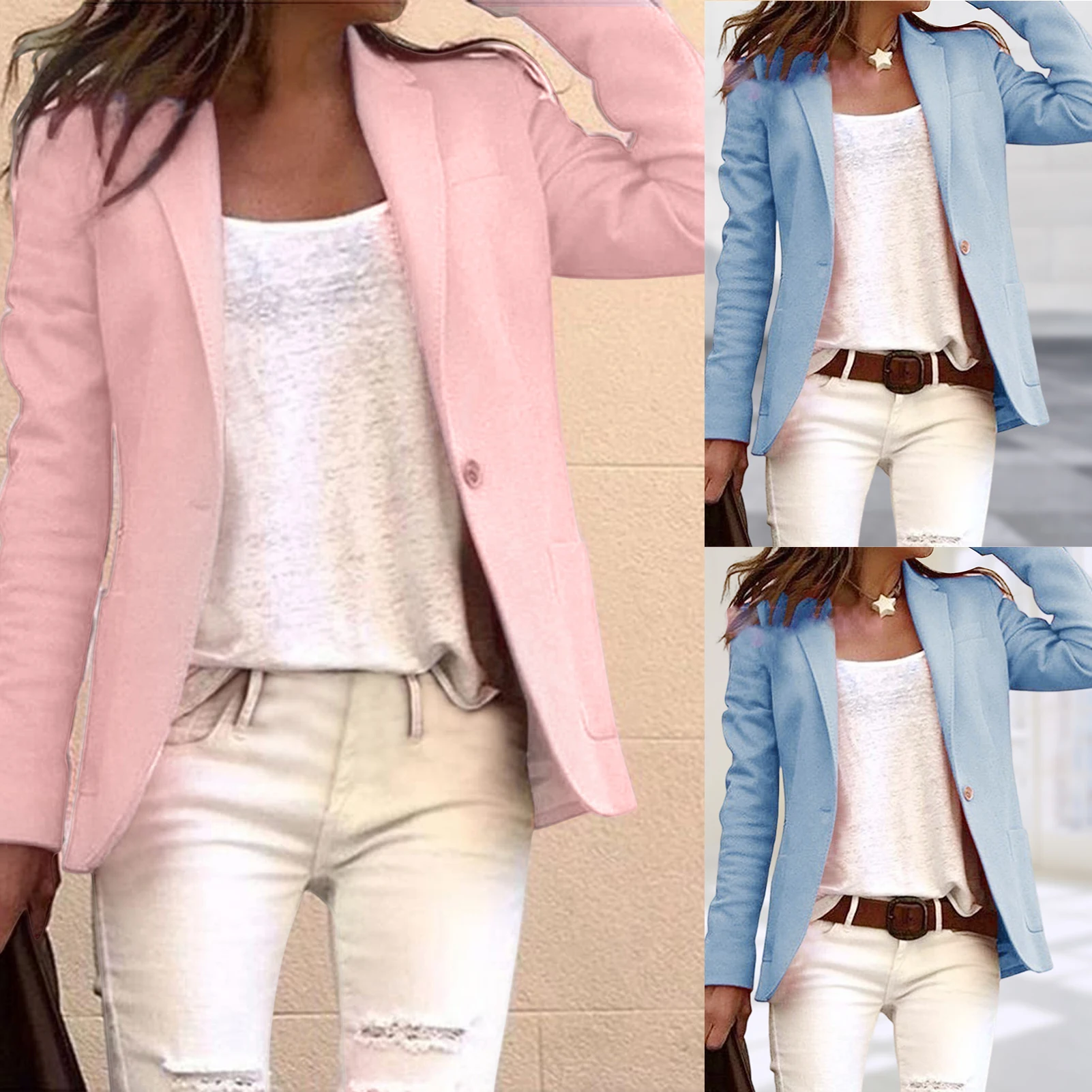 Small Suit Jackets Long Sleeve Simple Women Casual Slim Blazer Candy Color Fashion Temperament Button Female Clothing
Small Suit Jackets Long Sleeve Simple Women Casual Slim Blazer Candy Color Fashion Temperament Button Female Clothing