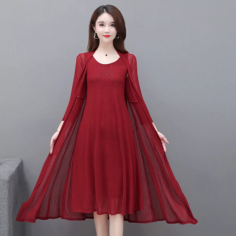 Suit/Single Piece Plus Size Women hemp yarn solid color Cardigan Jacket Mother And Dress Half Sleeves Two Piece Suit Summer
Suit/Single Piece Plus Size Women hemp yarn solid color Cardigan Jacket Mother And Dress Half Sleeves Two Piece Suit Summer