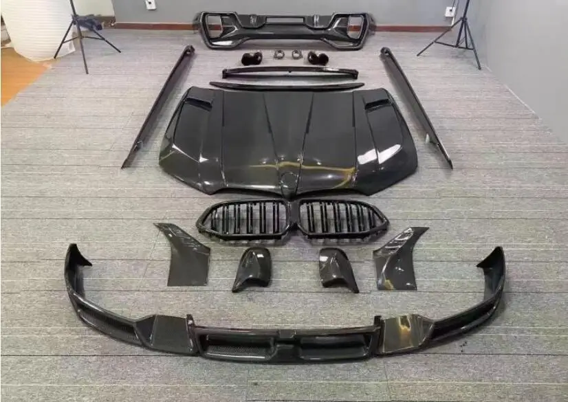 Real Carbon fiber Front Lip Spoiler Rear Bumper Diffuser Side Body Skirt Exhaust Tips Fender Air Vent For BMW X6 G06 X6M F96
Real Carbon fiber Front Lip Spoiler Rear Bumper Diffuser Side Body Skirt Exhaust Tips Fender Air Vent For BMW X6 G06 X6M F96