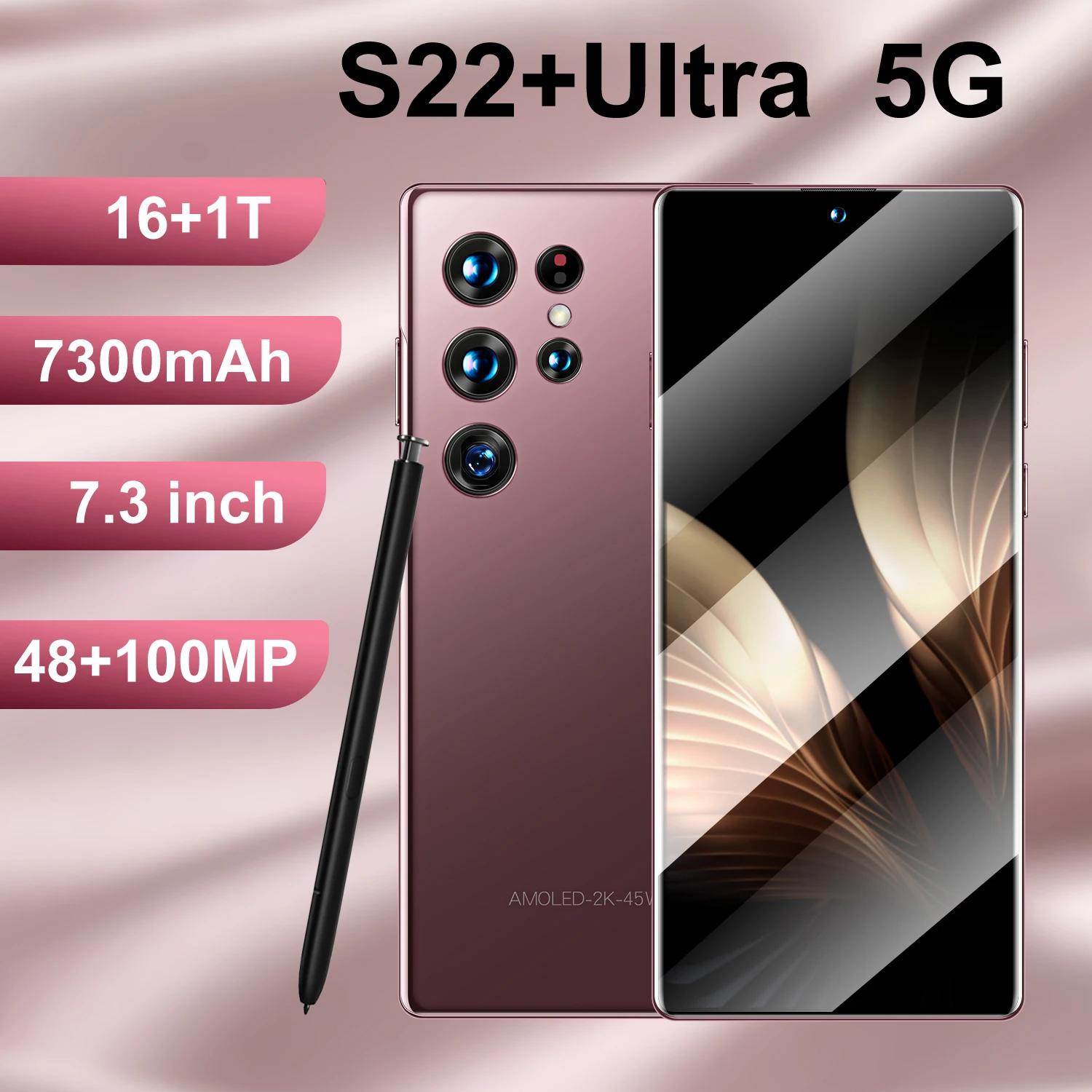 Новый смартфон S22 + Ultra, 16 ГБ + 1 ТБ, полный экран 7,3 дюйма, 48 + 100 Мп, 7300 мАч, Andriod 12, мобильный телефон Qualcomm Gen1 с Google Play
Новый смартфон S22 + Ultra, 16 ГБ + 1 ТБ, полный экран 7,3 дюйма, 48 + 100 Мп, 7300 мАч, Andriod 12, мобильный телефон Qualcomm Gen1 с Google Play