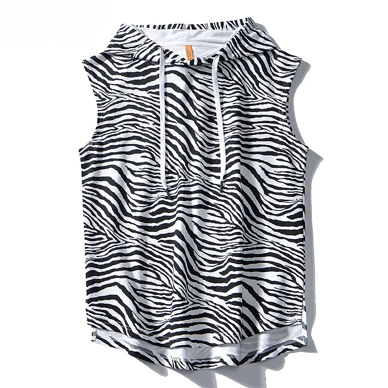 Men Tank Top Sleeveless Hooded Vest Casual Striped Vest Print Harajuku Male Summer Tops Fashion Streetwear High Street Youth
Men Tank Top Sleeveless Hooded Vest Casual Striped Vest Print Harajuku Male Summer Tops Fashion Streetwear High Street Youth