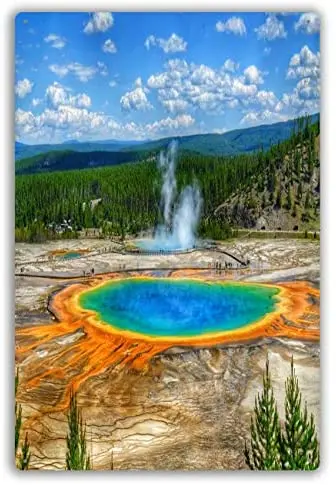 Vintage Retro Metal Wall Decor Grand Prismatic Spring Yellowstone National Park Vintage Metal Sign
Vintage Retro Metal Wall Decor Grand Prismatic Spring Yellowstone National Park Vintage Metal Sign