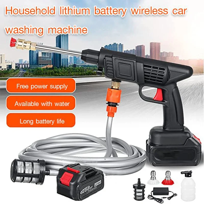 High Quality Home Lithium Battery Wireless Car Washing Machine Portable high pressure water gun
High Quality Home Lithium Battery Wireless Car Washing Machine Portable high pressure water gun
