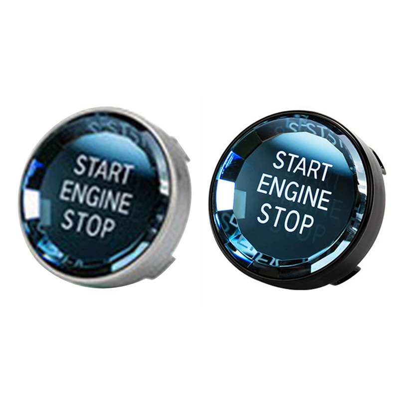 2PCS Car Interior Switch Cover Crystal One-Key Engine Start Stop Button Sticker Trim for BMW- 3/5 Series, Black & Silver
2PCS Car Interior Switch Cover Crystal One-Key Engine Start Stop Button Sticker Trim for BMW- 3/5 Series, Black & Silver
