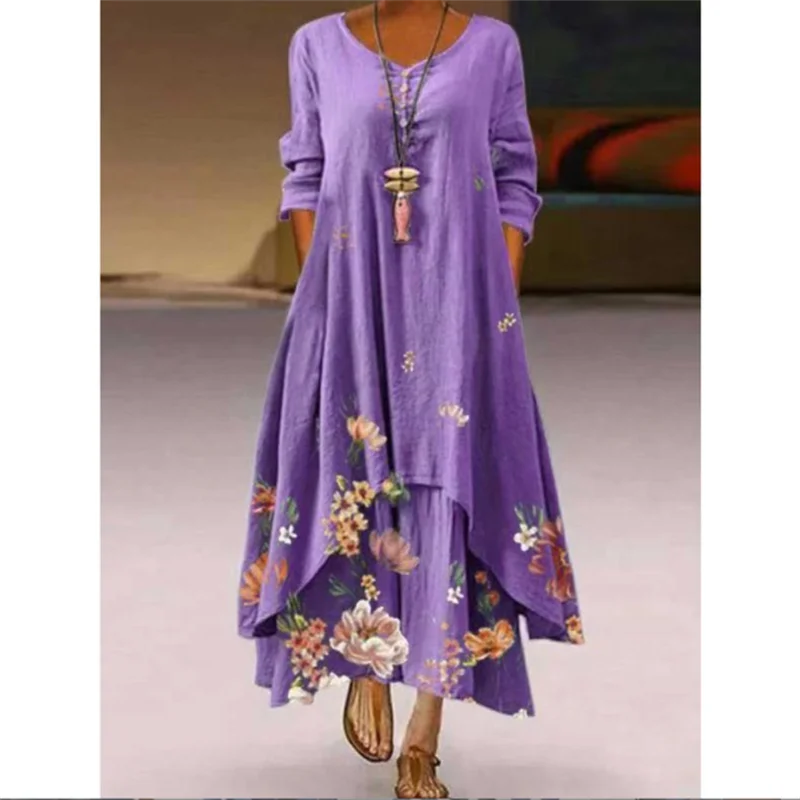 2022 New Women's Fashion Print Long Sleeve Dress With Lrregular Hemline Mid Rise V-neck Swing Skirt S-5XL
2022 New Women's Fashion Print Long Sleeve Dress With Lrregular Hemline Mid Rise V-neck Swing Skirt S-5XL