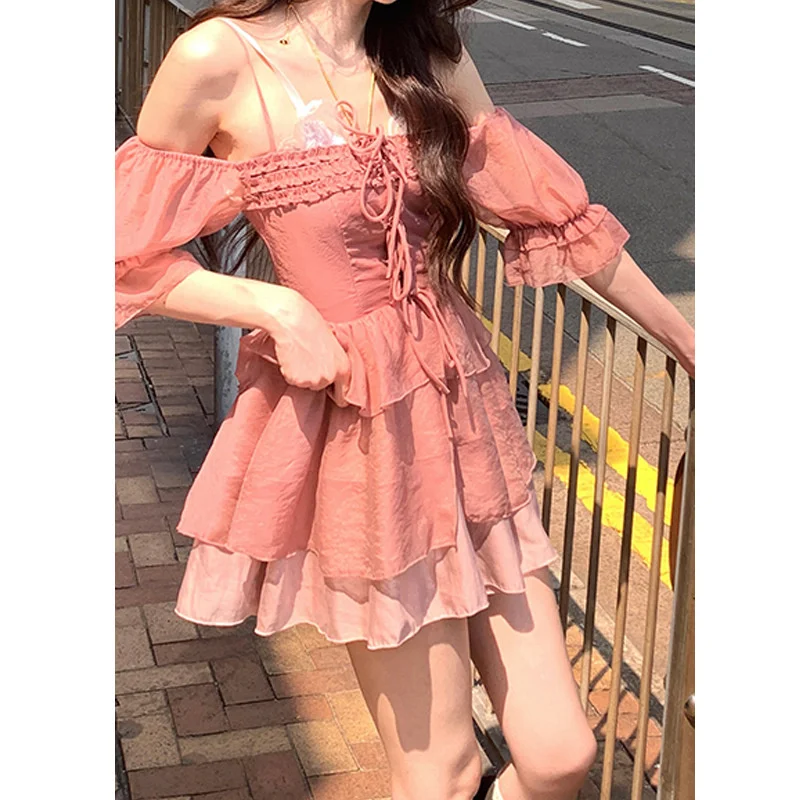 Heartbreaking Pink/Black Strap Dress Women's One Shoulder Style Fairy Skirt Can Be Substituted for Hair
Heartbreaking Pink/Black Strap Dress Women's One Shoulder Style Fairy Skirt Can Be Substituted for Hair