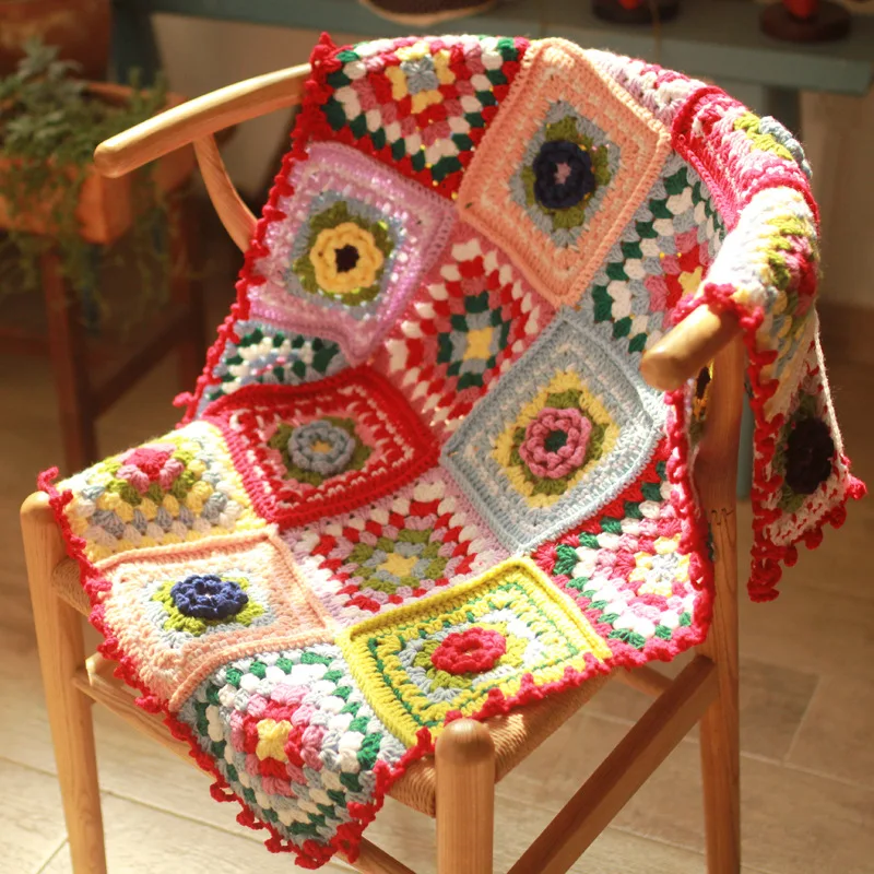 Vintage Forest is a pure handmade Granny's crocheted chequered antique blanket 
Vintage Forest is a pure handmade Granny's crocheted chequered antique blanket