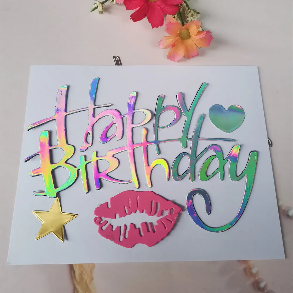 Star Heart Happy Birthday Cut Dies Metal Stencil Template For DIY Scrapbooking Embossing Paper Greeting Cards Album Decor Mold
Star Heart Happy Birthday Cut Dies Metal Stencil Template For DIY Scrapbooking Embossing Paper Greeting Cards Album Decor Mold