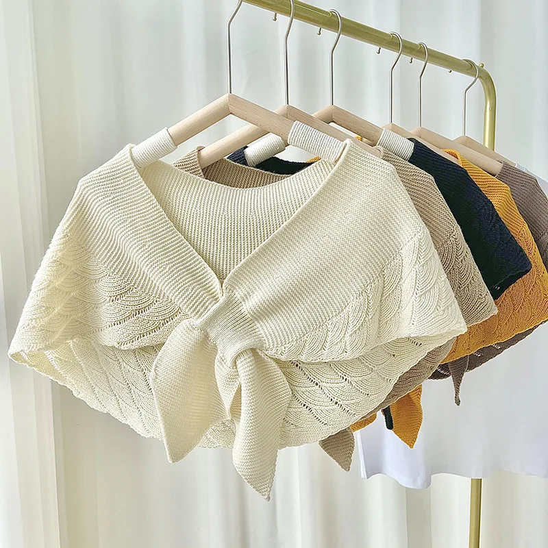 Winter Knitted Fake Collars for Women Knit Thin Flase Collar Knitted Small Cape Shawl Detachable Collar Neck Guard Scarf
Winter Knitted Fake Collars for Women Knit Thin Flase Collar Knitted Small Cape Shawl Detachable Collar Neck Guard Scarf