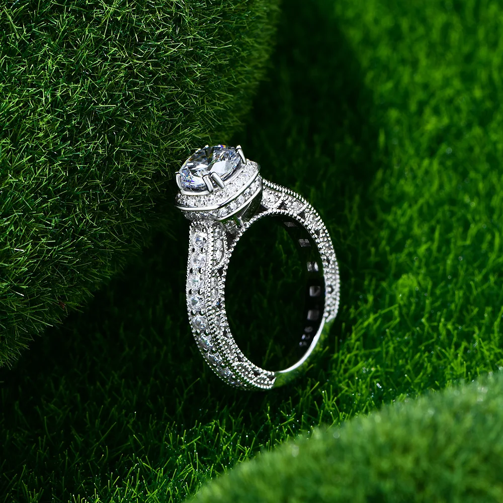 

Серебряное покрытие S925, серебряное Платиновое кольцо с бриллиантами pt950, инкрустированное высокоуглеродистым бриллиантом 7 мм, восемь сердец и восемь стрел, кольцо seiko