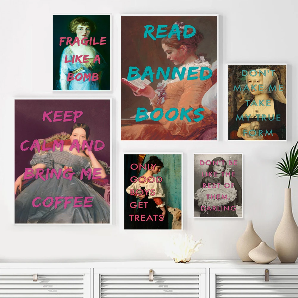 Feminist Retro Wall Art Poster Print Funny Lover Gift For Her Vintage Literary Female Quote Canvas Painting Bed Room Home Decor
Feminist Retro Wall Art Poster Print Funny Lover Gift For Her Vintage Literary Female Quote Canvas Painting Bed Room Home Decor