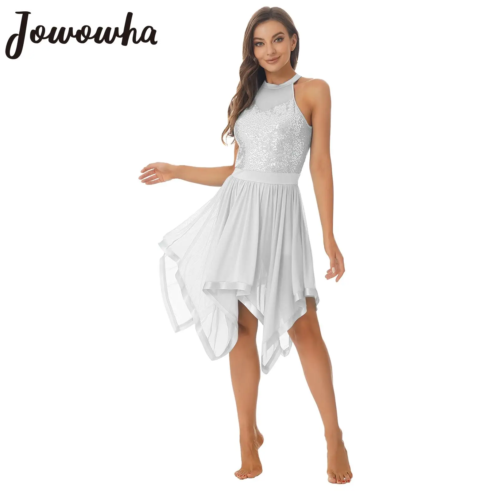 Womens Modern Lyrical Dance Dress Ballroom Waltz Ballet Gymnastics Leotard Sequin Figure Skating Stage Performance Dancewear
Womens Modern Lyrical Dance Dress Ballroom Waltz Ballet Gymnastics Leotard Sequin Figure Skating Stage Performance Dancewear