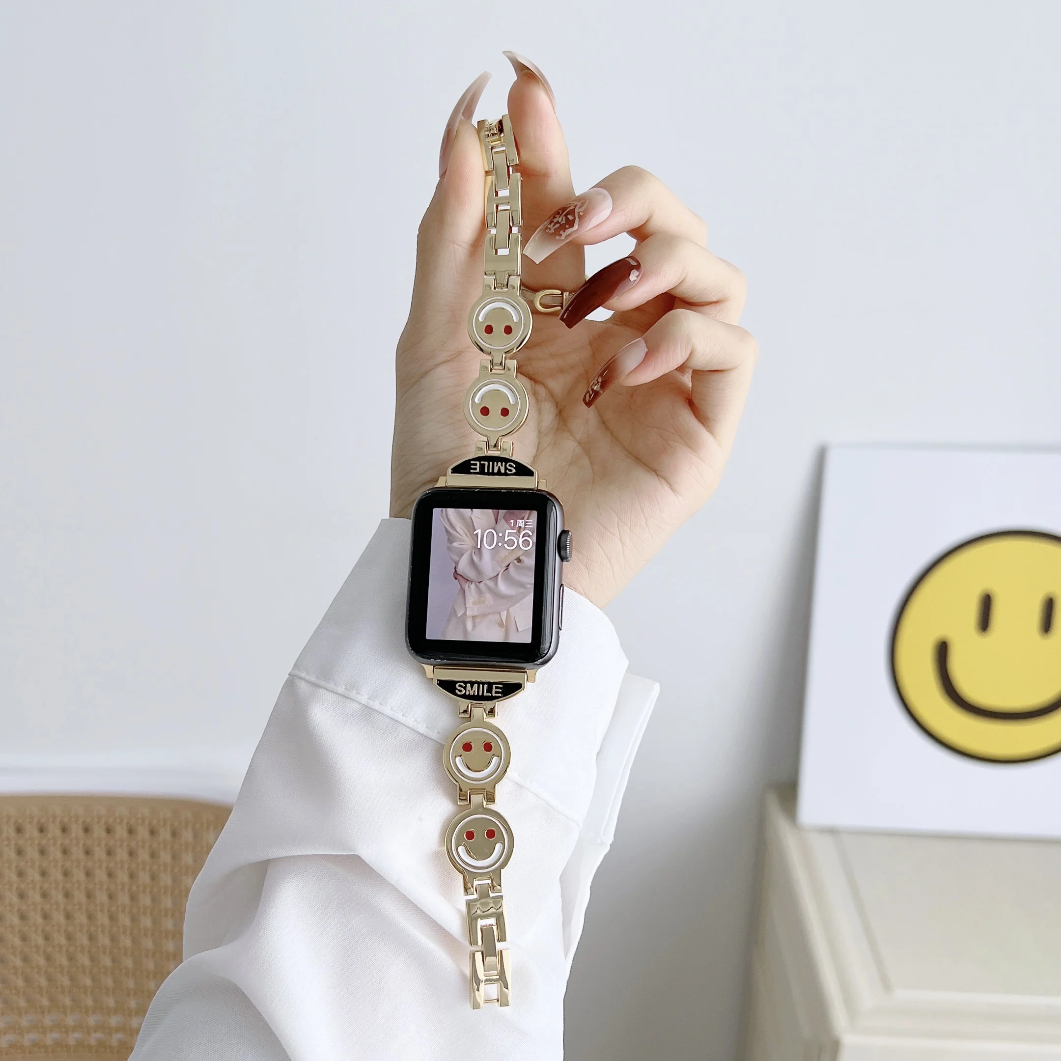 Stainless Steel Bracelet for Apple Watch Band 8 7 45mm 41mm Metal Strap iWatch Ultra 49mm 6 5 4 3 SE 44mm 40mm Smile Wristband
Stainless Steel Bracelet for Apple Watch Band 8 7 45mm 41mm Metal Strap iWatch Ultra 49mm 6 5 4 3 SE 44mm 40mm Smile Wristband