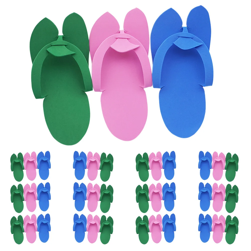 

48 Pairs Mens Slipper Spa Slippers Salon Manicure Pedicure Guests Eva Single Use Beach Party Disposable Hotel Sandals