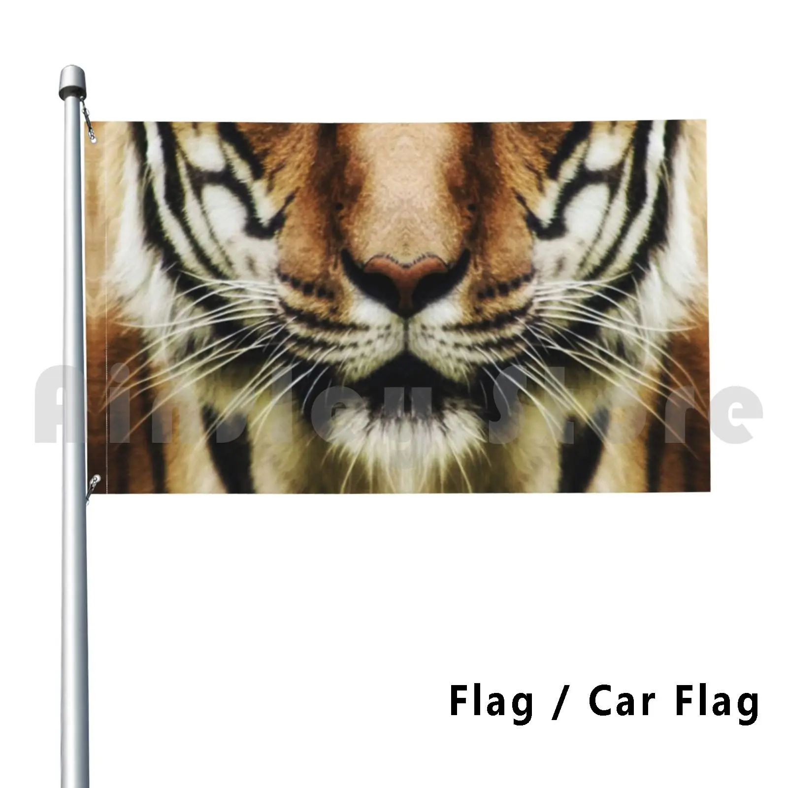 Уличный Декор тигр флаг автомобиля кот зубы рот нос Крутое животное Дикая жизнь
