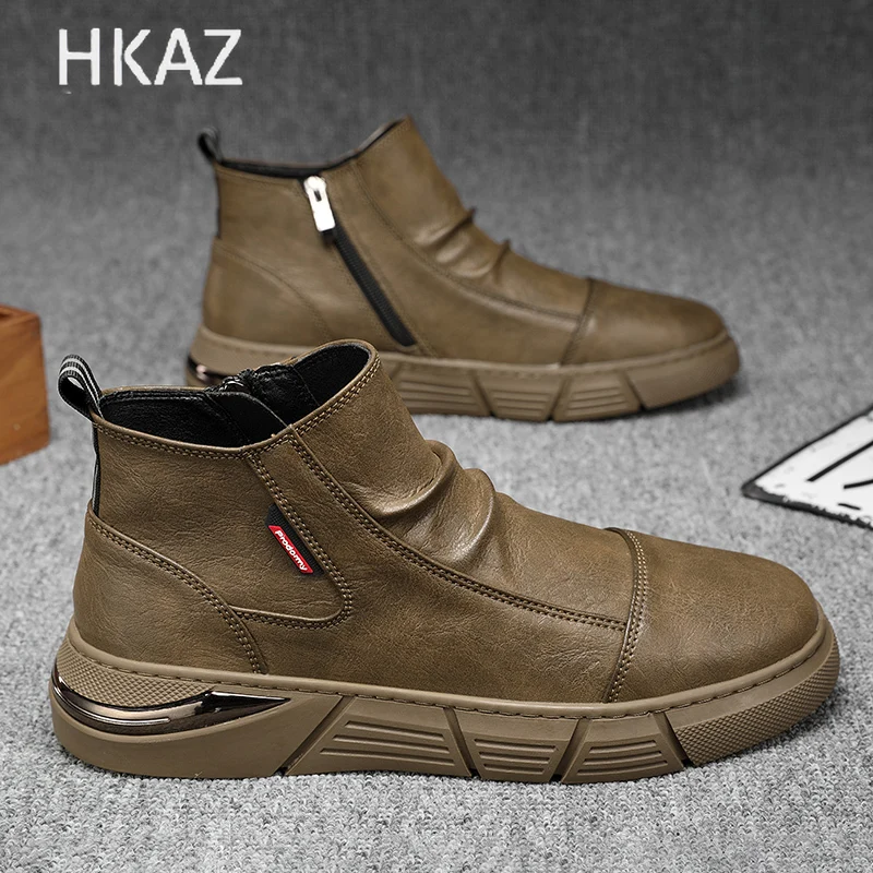 Men Boots Thick Bottom Non-slip Comfortable Wear-Resistant Outdoor Fashion Casual Wild Popular Model Spring and Autumn Main Push
Men Boots Thick Bottom Non-slip Comfortable Wear-Resistant Outdoor Fashion Casual Wild Popular Model Spring and Autumn Main Push