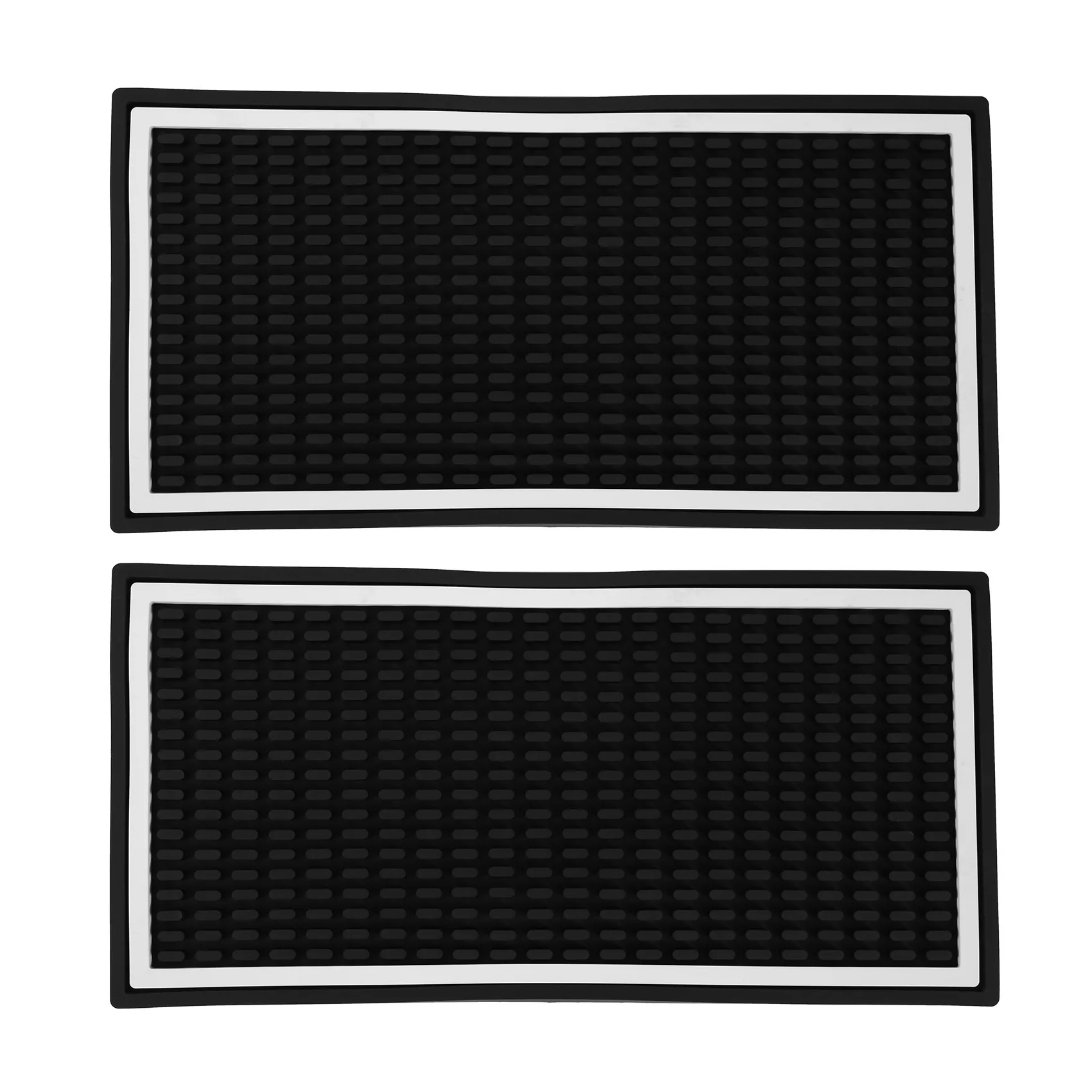 2 Pack Bar Mat, 12X6X0.4 Inch Thicken Rubber Bar Service Mat, Heavy Duty Anti- Countertop Drink Spill Mats
2 Pack Bar Mat, 12X6X0.4 Inch Thicken Rubber Bar Service Mat, Heavy Duty Anti- Countertop Drink Spill Mats
