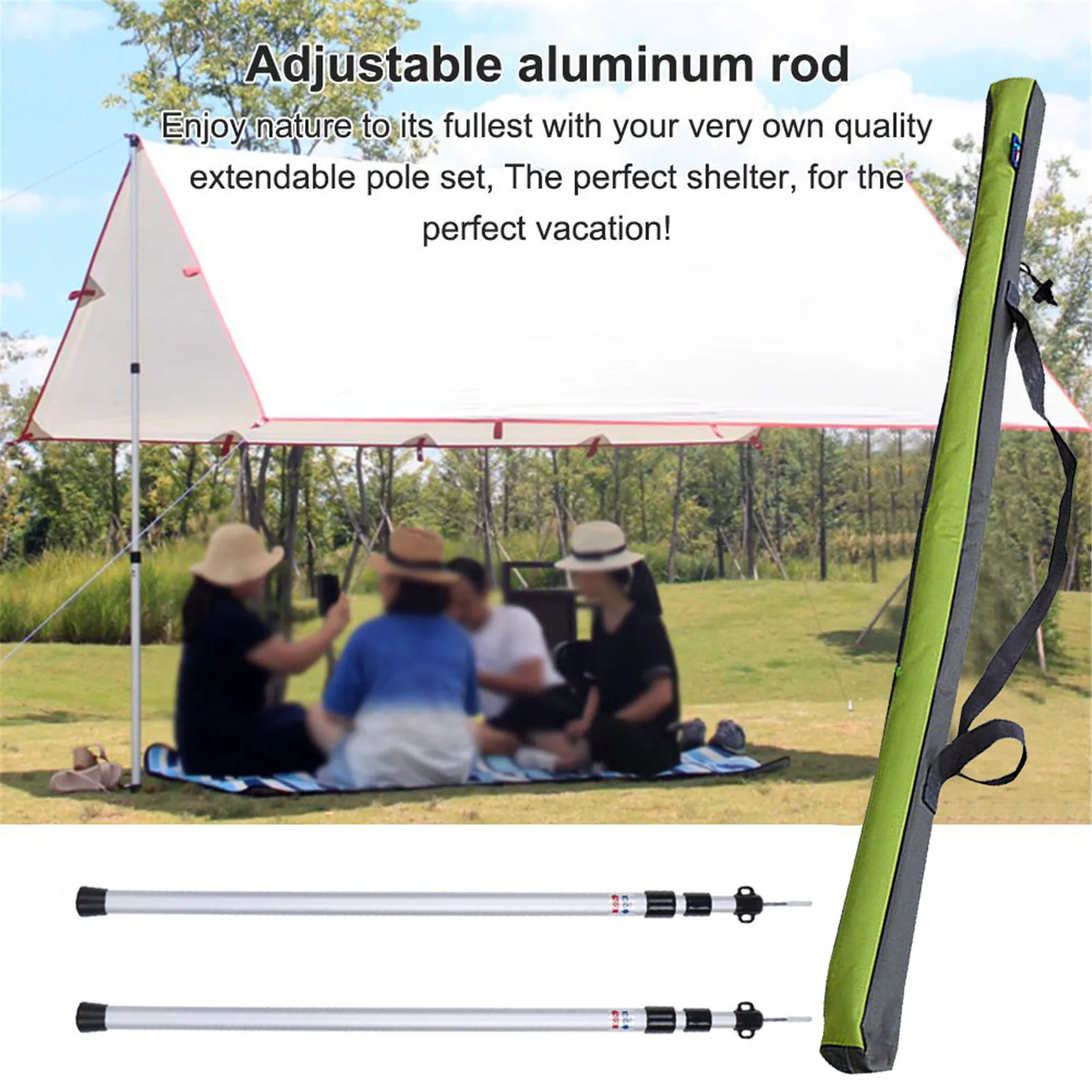 2Pcs Telescoping Tarp Poles 98 Inch Adjustable Tent Poles Aluminum Camping Tent Rods Removable Awning Poles Camping Top
2Pcs Telescoping Tarp Poles 98 Inch Adjustable Tent Poles Aluminum Camping Tent Rods Removable Awning Poles Camping Top
