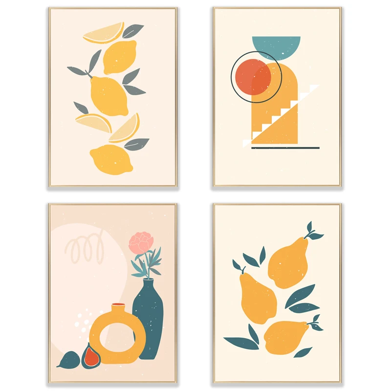 Fresh Lemon Pear Flower Vase Canvas Paintings Yellow Nordic Art Posters and Prints Abstract Home Decor Wall Pictures for Room
Fresh Lemon Pear Flower Vase Canvas Paintings Yellow Nordic Art Posters and Prints Abstract Home Decor Wall Pictures for Room