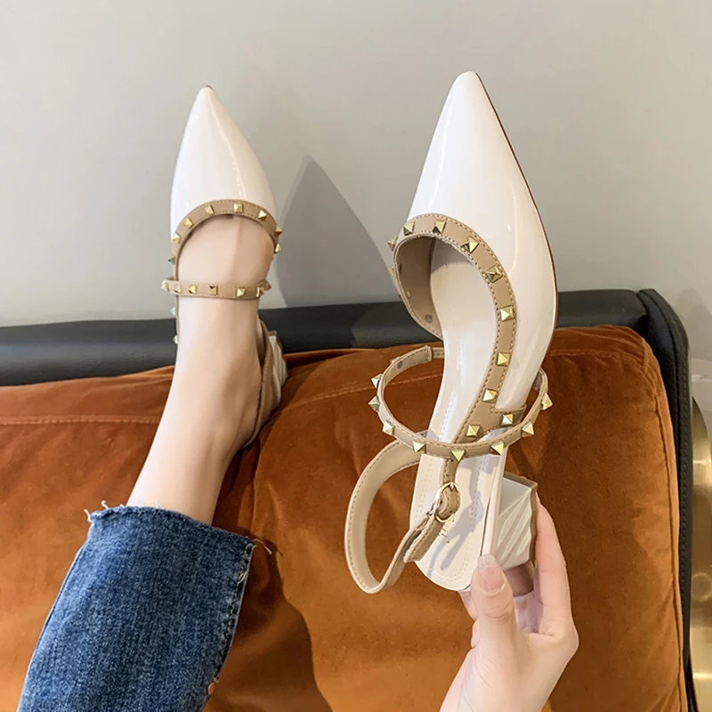 Block Heels Studded Sandals Female Shoe Buckle 2022 Women's All-Match Med Chunky Pointed Girls Comfort New High Strap Closed Sum
Block Heels Studded Sandals Female Shoe Buckle 2022 Women's All-Match Med Chunky Pointed Girls Comfort New High Strap Closed Sum