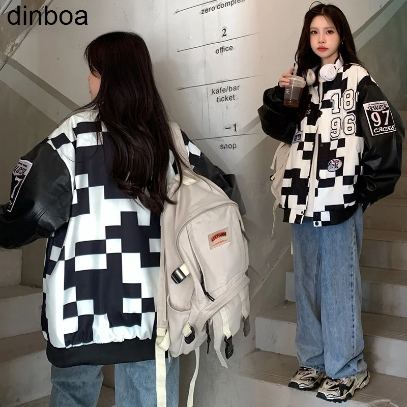 Retro Letter Embroidery Leather Jackets Coats Women's Y2k New Street Fashion All-match Baseball Oversized Couple's Jacket Coat
Retro Letter Embroidery Leather Jackets Coats Women's Y2k New Street Fashion All-match Baseball Oversized Couple's Jacket Coat