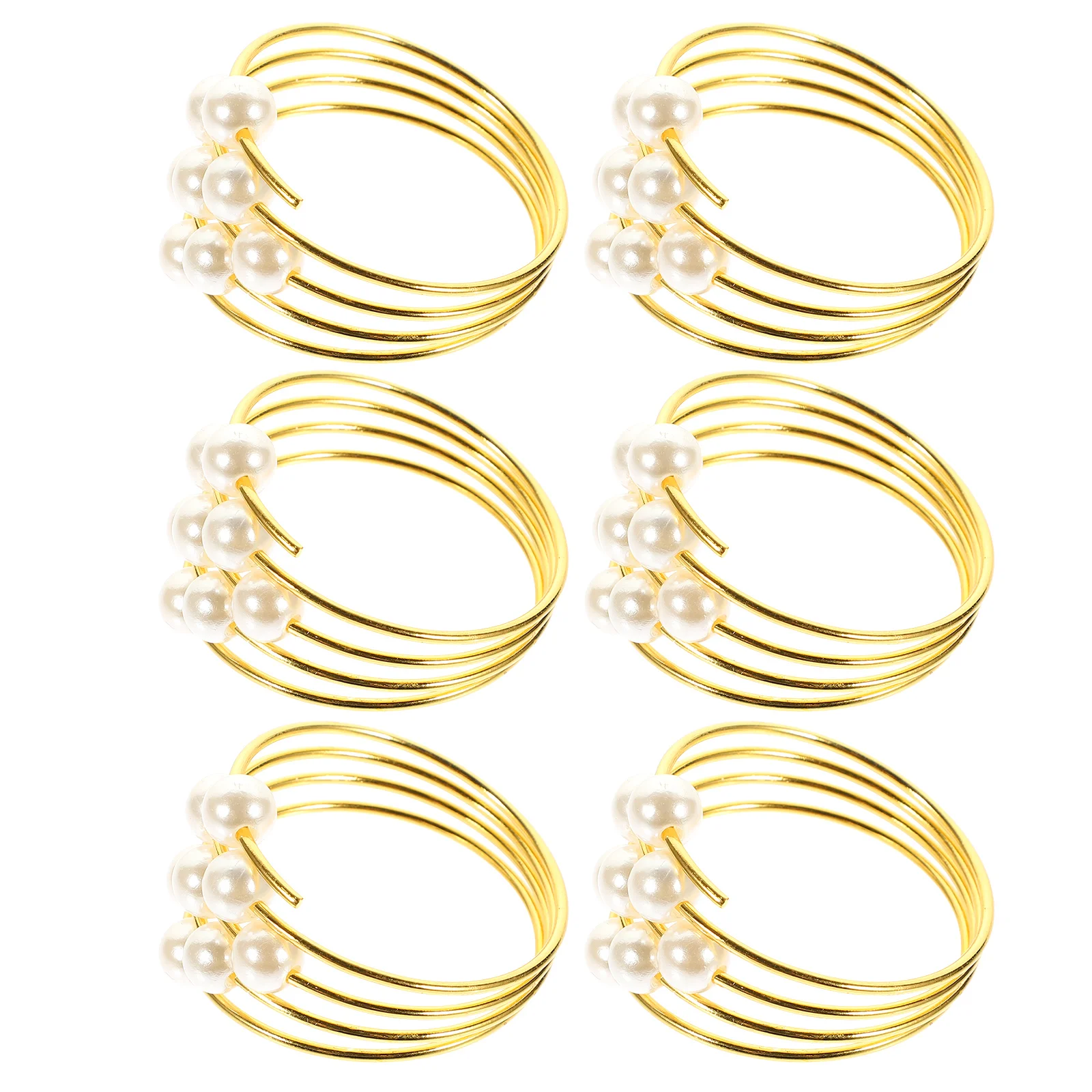

Napkin Rings Buckles Serviette Pearl Ring Holders Buckle Holder Decorative Tissue Stainless Steel Metal Delicate Decors
