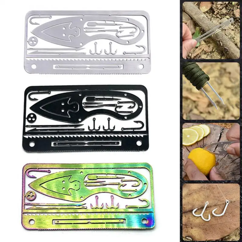 Outdoor Multi-tool Card Hunting Fishing Camping Multitool Portable Tourism Supplies Survival Equipment Trap Button Fish Hook Saw
Outdoor Multi-tool Card Hunting Fishing Camping Multitool Portable Tourism Supplies Survival Equipment Trap Button Fish Hook Saw
