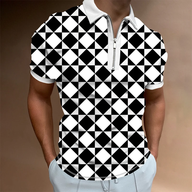 X Task Force Summer Plaid plaid Men's Streetwear Men Short Sleeve Polo Shirts Casual Turn-down Collar Zipper Design Tops
X Task Force Summer Plaid plaid Men's Streetwear Men Short Sleeve Polo Shirts Casual Turn-down Collar Zipper Design Tops