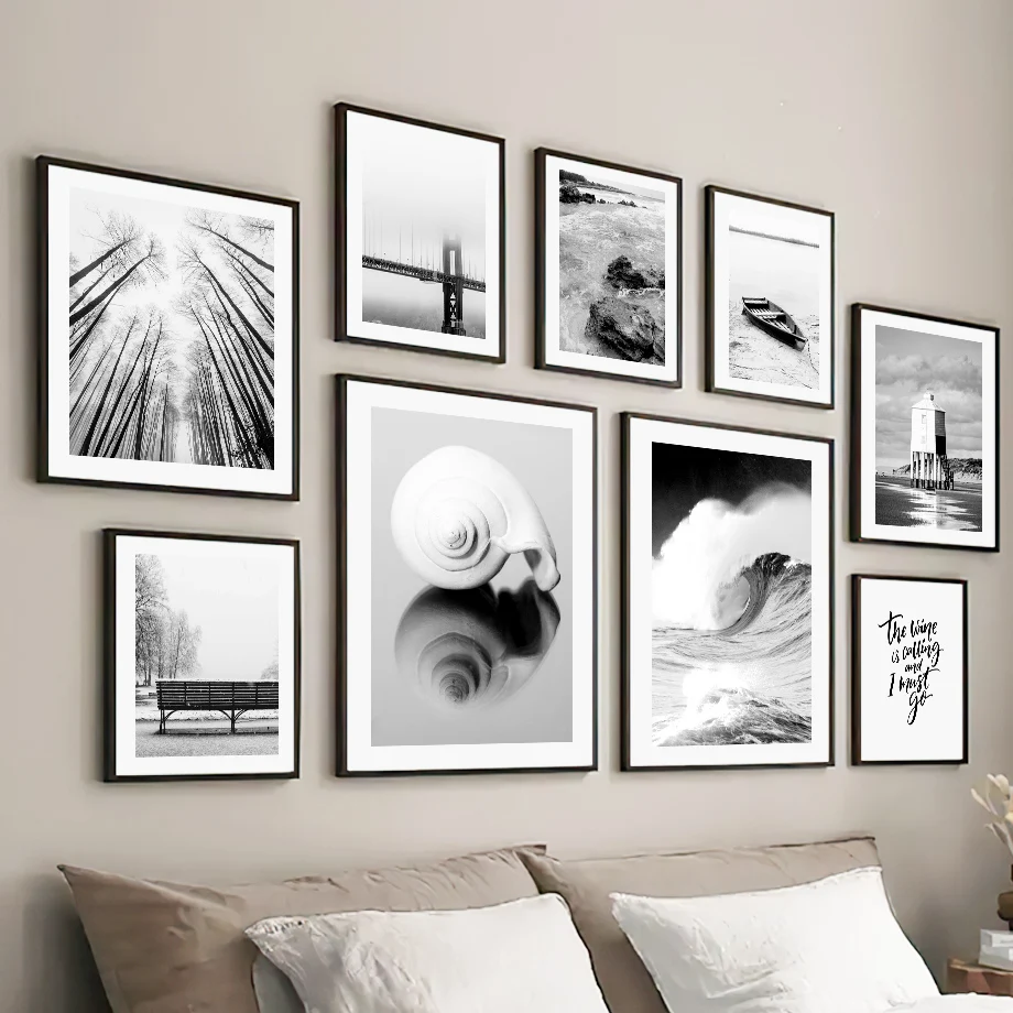 Black White Sea Reef Shell Bridge Forest Ship Wall Art Canvas Painting Nordic Posters And Prints Wall Pictures For Living Room
Black White Sea Reef Shell Bridge Forest Ship Wall Art Canvas Painting Nordic Posters And Prints Wall Pictures For Living Room