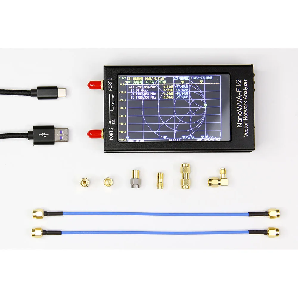 NanoVNA-F V2 3G VNA Vector Network Analyzer SWR Meter 4.3 Inch IPS TFT Shortwave UHF HF VHF Antenna Analyzer 5000mAh battery
NanoVNA-F V2 3G VNA Vector Network Analyzer SWR Meter 4.3 Inch IPS TFT Shortwave UHF HF VHF Antenna Analyzer 5000mAh battery