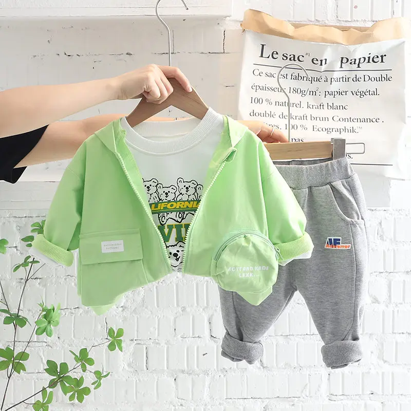 New Spring Autumn Children Boys Clothes Suit Jacket T Shirt Pants Infant Cotton Tracksuits 3pcs/set Kids Clothing 0-5 Years
New Spring Autumn Children Boys Clothes Suit Jacket T Shirt Pants Infant Cotton Tracksuits 3pcs/set Kids Clothing 0-5 Years