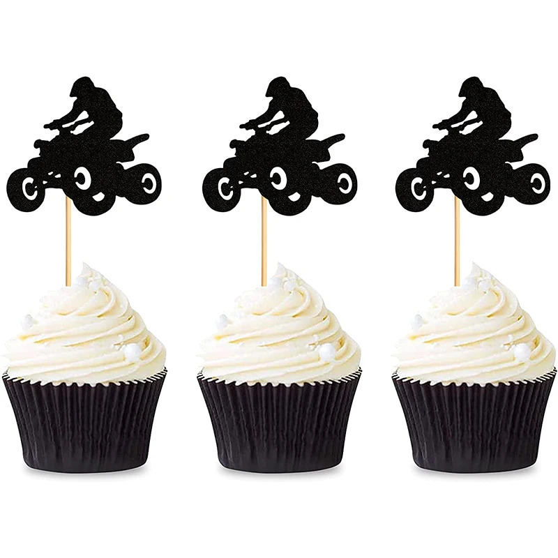 Happy birthday black motorcycle sports-themed, cross country cake pick, fruit pick party decorations for men or boys.
Happy birthday black motorcycle sports-themed, cross country cake pick, fruit pick party decorations for men or boys.