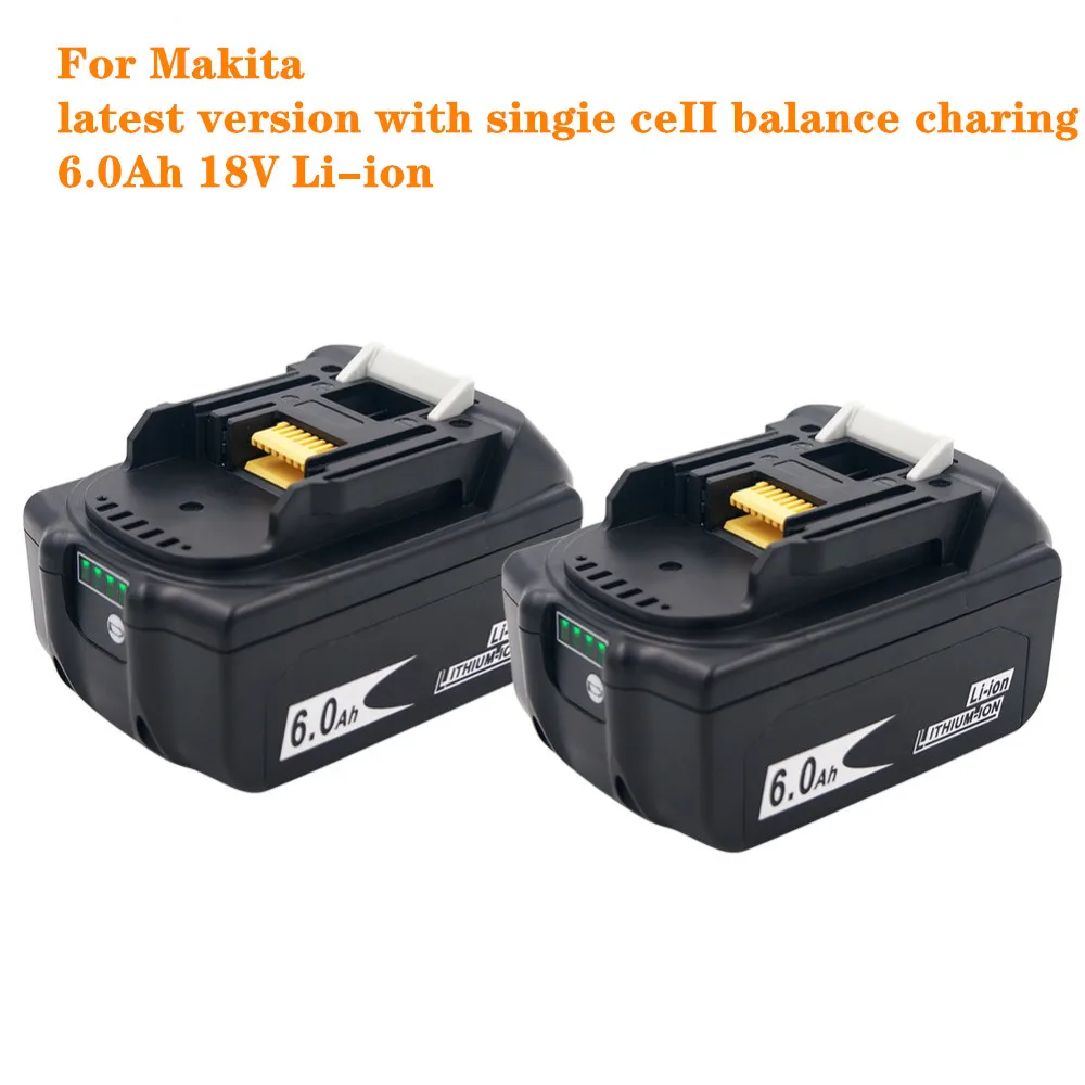 Литий-ионный аккумулятор BL1860 18 в 6 А для электроинструментов Makita BL1830 BL1840 BL1850 с защитой баланса одной ячейки NEUE
Литий-ионный аккумулятор BL1860 18 в 6 А для электроинструментов Makita BL1830 BL1840 BL1850 с защитой баланса одной ячейки NEUE