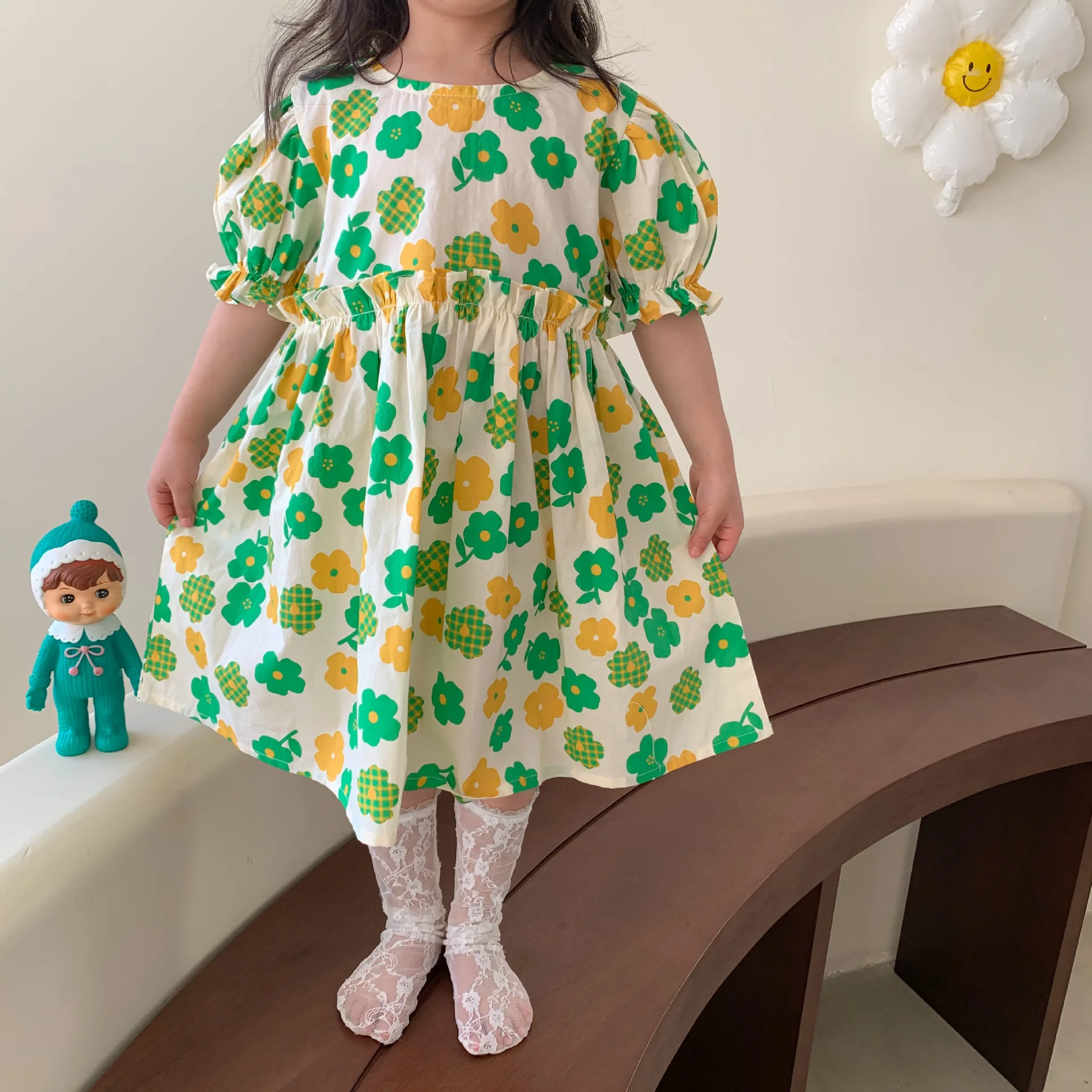 2022 Summer New Girls Puff Sleeve Dress Floral Princess Dress Cute Flower Print Sweet Girls Dress Fashion Girls Clothes
2022 Summer New Girls Puff Sleeve Dress Floral Princess Dress Cute Flower Print Sweet Girls Dress Fashion Girls Clothes